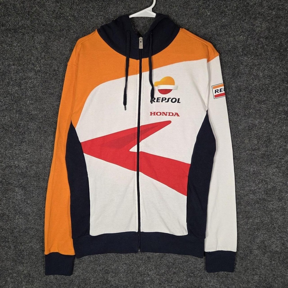 Repsol Honda Hoodie Mens Large Full Zip MotoGP Racing‎ Official Licensed NWT